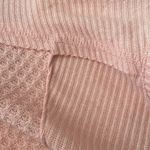 GIBSONLOOK Women's Henley Waffle Knit Mixed Rib Shirt Top Blush NWT medium Photo 3