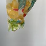 Vintage Floral Midi blouson pleated skirt tie front top dress secretary 14 Yellow Photo 11