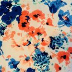 Merona  A-Line Flutter Sleeve Dress M White Coral Floral Tie Back Summer Brunch Photo 2