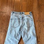 ZARA Trafulec high rise straight leg light wash jeans 4 Photo 7