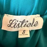 Listicle NWOT Teal Pleated High Rise Wide Leg Cropped Pants w/ Built in Shorts Photo 1