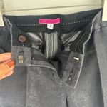 Alice + Olivia Sparkle Denim Capris Size 2 Cropped Black metallic Pants Photo 2