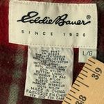 Eddie Bauer Vintage Women's Deep Red Anorak plaid wool lined Utility Jacket Photo 2