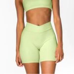 437  V Criss cross biker shorts iced matcha mint high rise alix earle workout Photo 9