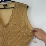 Ny Collection  Sheer Beaded Top Sz 3X Sleeveless Gatsby Glam Y2K Party Ruffle Photo 2