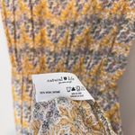 Natural Life NEW Christine Floral Sleeveless Side Slit Maxi Dress Yellow Blue XS Photo 7