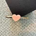 Absolutely Gold Bangle Bracelet with Baby Pink Heart Center - adorable! Photo 7
