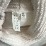 Hayden ✨ Waffle Knit Turtleneck Long Cuffed Sleeves White Sz Medium Sweater✨ Photo 2