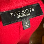 Talbots wool blend red piping notch collar blazer 8 Photo 2