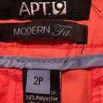 APT 9 Women's Coral Modern Fit Capri Pants Size 2P Orange Photo 2