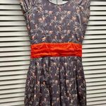 MATA TRADERS Size XS Gray and Orange Dress with Giraffes Photo 0