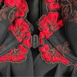 Victoria's Secret Victoria’s Secret Lace Embroidered Chiffon Chemise Nighty Black Red Sz 36 B/C Photo 9