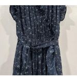 Kate Spade  Out West Wild Roses Floral Faux Wrap Navy Dress Size 0 Photo 1