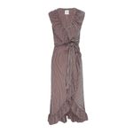 MISA Los Angeles  Eve Striped Velvet Wrap Maxi Dress Photo 3