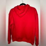 Red Zipped Lips Hoodie Women’s Size Large Photo 2