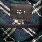 Rails  Hunter Plaid Flannel Button Down Shirt Forest Green Navy White Size Large Photo 5