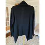 Banana Republic  Black Italian Wool Cashmere Waterfall Cardigan M Quiet Luxury Photo 2