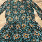 Patrons of Peace  | Long Sleeve Open Back Romper Boho Teal Women’s Size M Photo 6