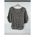 Free People Free People FP Beach Nani Top XS Marled Grey Rolled Sleeve Slouchy Coast Photo 2