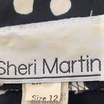 Vintage 1990s Maxi Dress Sleeveless Black White Polka Dot Print Cowl Neck Flowy Size 12 Photo 9