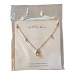 Ettika  Crystal Drop Necklace 14K Gold Plated Dainty Teardrop Pendant NEW NWT Photo 3
