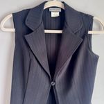 Vintage Y2K Breakin’ Loose Black Single Button Long Line Sleeveless Vest Sz 5/6 Photo 2