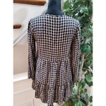 Loft Blue Yellow Plaid Puff Sleeve Swing Long Sleeve Casual Top Blouse Size XS Photo 5