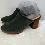 Lucky Brand  Womens LK Randre Mule Clog Block Heel Green Saddle Boho 7 Photo 2