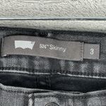 Levi's 524 Jeans Juniors 3 26" Washed Black Distress Skinny Everyday Basic Casual Photo 6