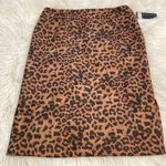 ERIC MID Leopard Print Brown Skirt size L brand new length 27” waist 34” elastic Size L Photo 6