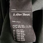 & Other Stories & Other Stories High Neck Sleeveless V-Back Silk Dress Black 36 Small Photo 3