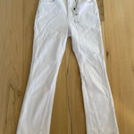 EXPRESS Cropped Flare High Rise Hyper Stretch White Jeans Size 6L NWT Photo 0