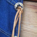 Vintage 70's High Rise Flare Fringe Jeans Blue Size 28 Photo 7