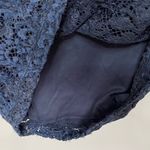 Emerald Sundae New Lace Mesh Dress Racerback Bodycon Mini Navy Blue Photo 9