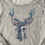 Aeropostale  Sweatshirt Women’s XL Gray Free State Darling Deer Artsy Soft Y2K Photo 1