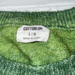 Cotton On Cotton‎ on green open backed sweater Jumper W Drawstring slightly cropped Size L Photo 2