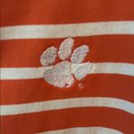 Cutter and Buck Clemson Orange and White Striped 3/4 Sleeve Top M Photo 2