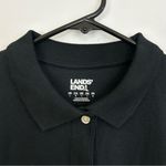 NWT Lands End Black Short Sleeve Feminine Fit Interlock Polo Shirt Size Large Photo 4