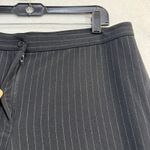 Briggs New York Briggs NY 16 Black Pinstripe Straight Leg Dress Pants Office Work Sleek Career Photo 2