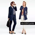 CAbi Lido Knit Jacket Navy Blue Button Up Mid-Length Coat Size M Photo 1