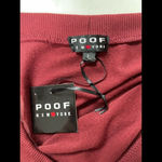 Poof New York WOMEN slouchy sweatshirt of the shoulder Sz L Photo 8