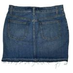 Madewell Distressed Raw Step Hem Jean Mini Skirt Women’s 30 Blue Grunge Western Photo 2