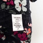 Woman Within  Womens‎ Blouse Size 2X Black Floral Long Sleeve Boh Casual Fall Photo 4