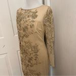 David Meister  Embroidered Illusion Cocktail Dress Photo 3