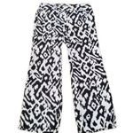 Loft Black and White Wide Leg Pants Photo 0