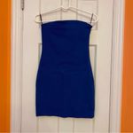 ZARA NWT  Blue Denim Strapless Mini Dress Photo 1