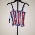 Liberty Love Multi Color Striped Accordion Crop Photo 12