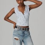 Pilcro and the Letterpress NWT Anthropologie Pilcro V-Neck Pointelle Tank Top size small blue Photo 2