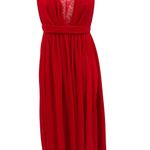 Michael Costello x Revolve Justin Gown Red Maxi Lace Slit Size Large Photo 6