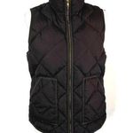 J.Crew  Excursion Quilted Down Vest Black High Collar Heritage 49194 Photo 0